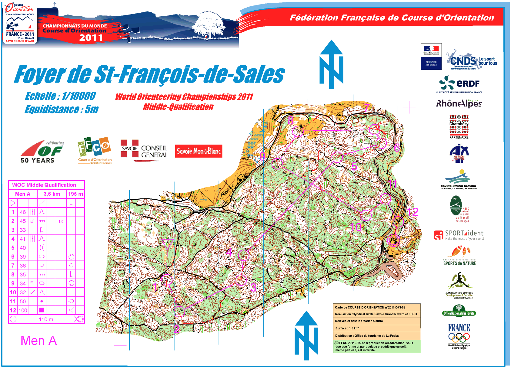 WOC Middle Qualification Heat A (13/08/2011)